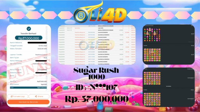 BUKTI JACKPOT KEMENANGAN Rp.37,000,000 SITUS OLI4D
