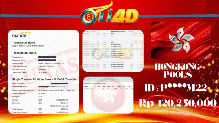 BUKTI JACKPOT KEMENANGAN Rp.120,250,000 DI SITUS OLI4D