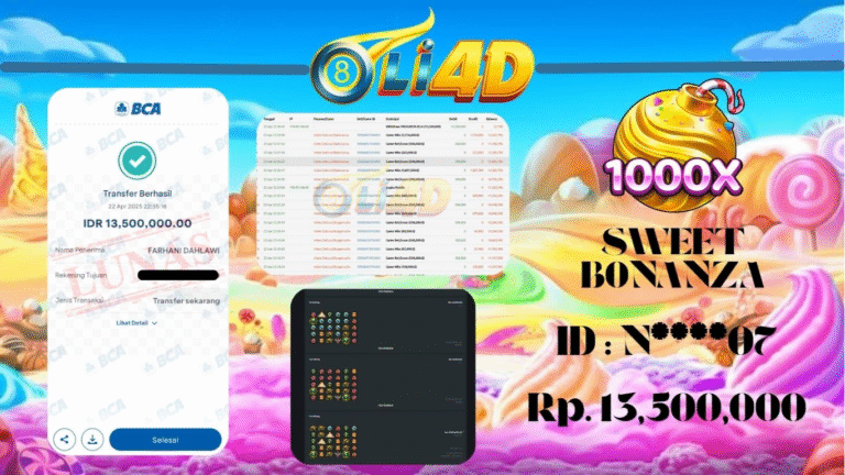 BUKTI JACKPOT KEMENANGAN Rp.13,500,0000 SITUS OLI4D